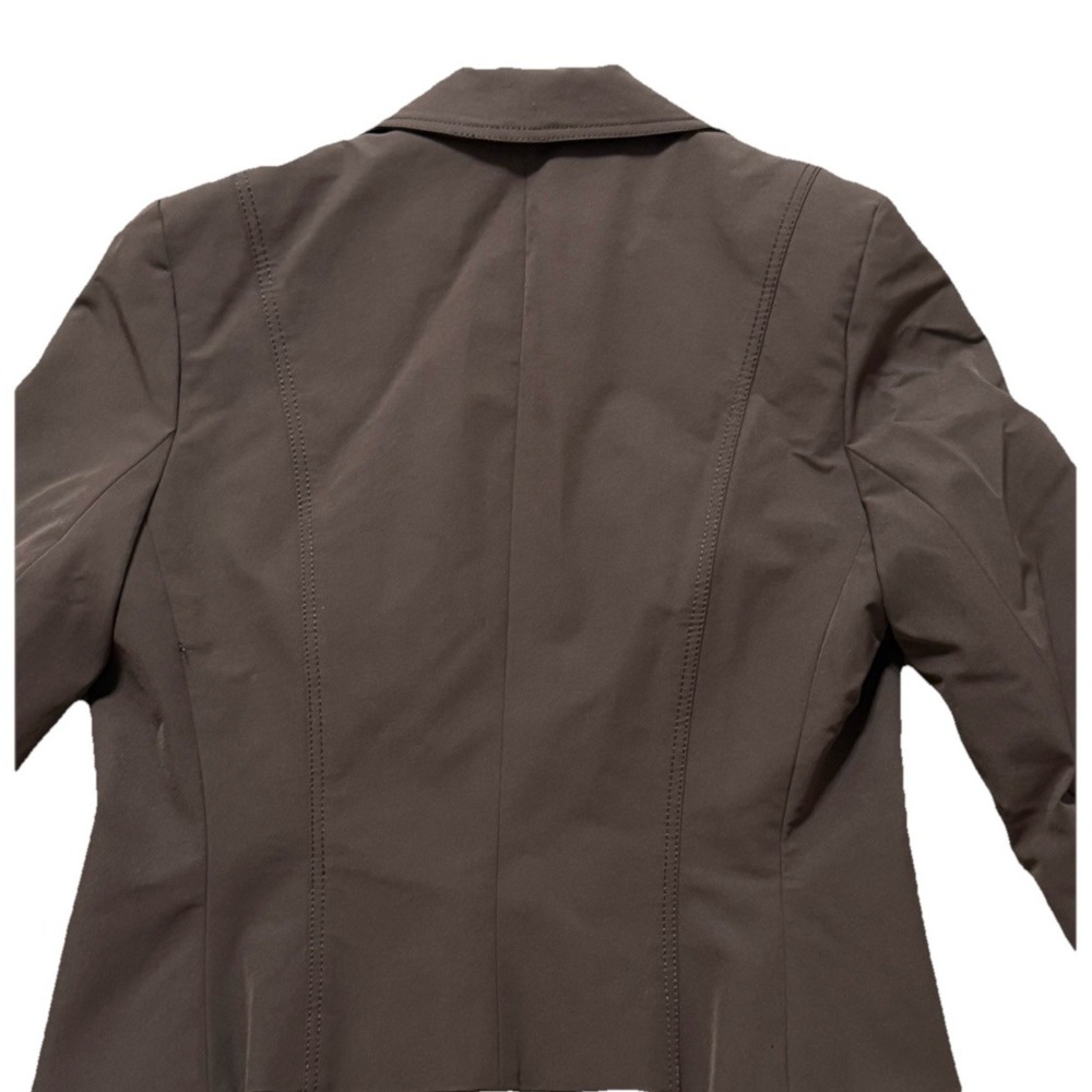 Vintage Barami Y2K Cropped Blazer Brown Tailored Jacket Lined Women's 10 Career - Picture 7 of 12